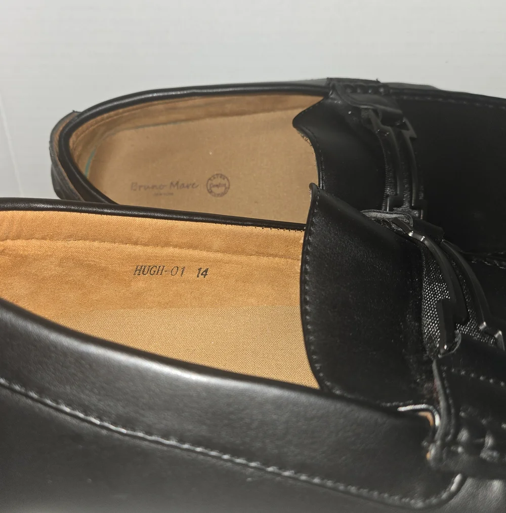 Black Horsebit Moccasin Driving Loafers Mens Size 14 Preppy Wedding Guest Office
